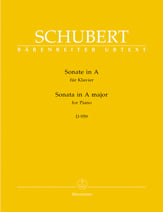 Sonata in A Major, D. 959 piano sheet music cover